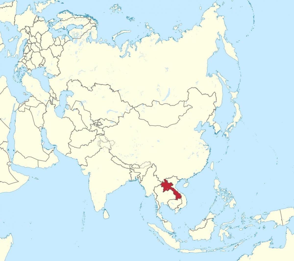 Karta över laos asien