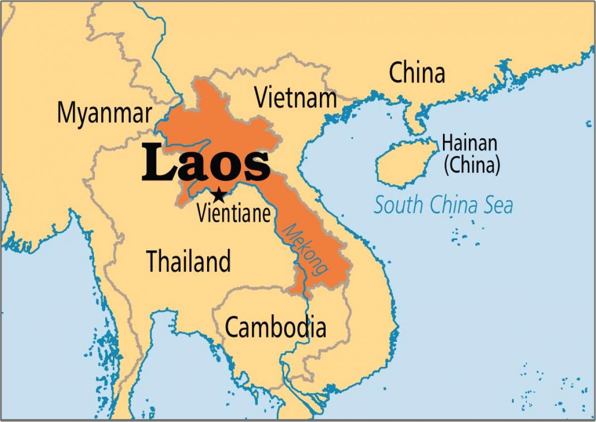 laos-landet i världen karta