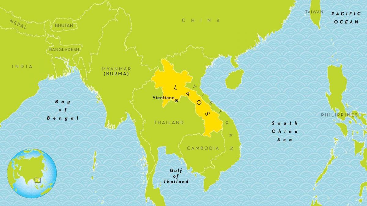 laos plats på världskartan