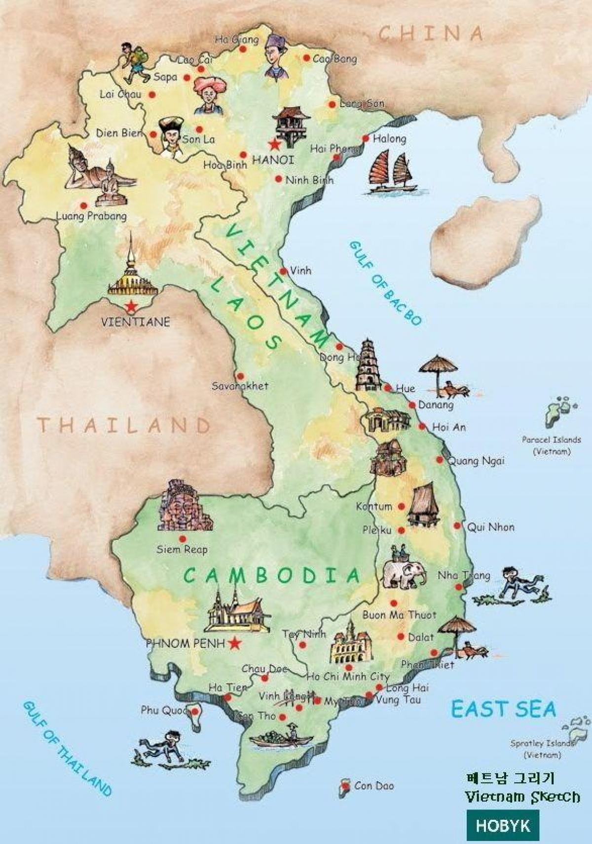 laos sevärdheter karta