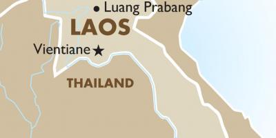 Karta över huvudstaden i laos 