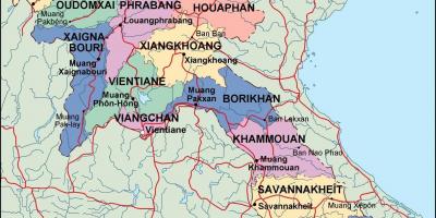 Laos politiska karta