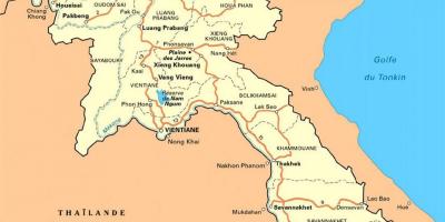 Detaljerad karta över laos