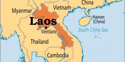 Laos-landet i världen karta