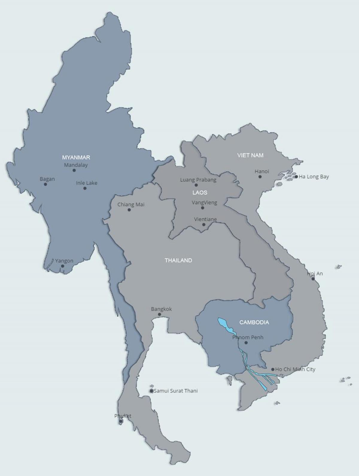 Karta över norra laos