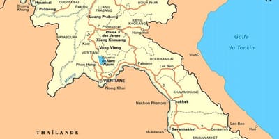 Karta över södra laos