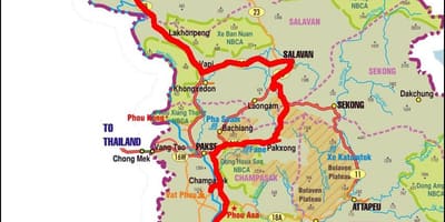 Karta över savannakhet laos
