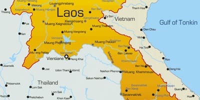 Karta över sepon laos